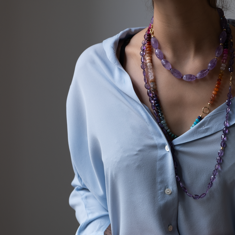 Knotted Amethyst necklace