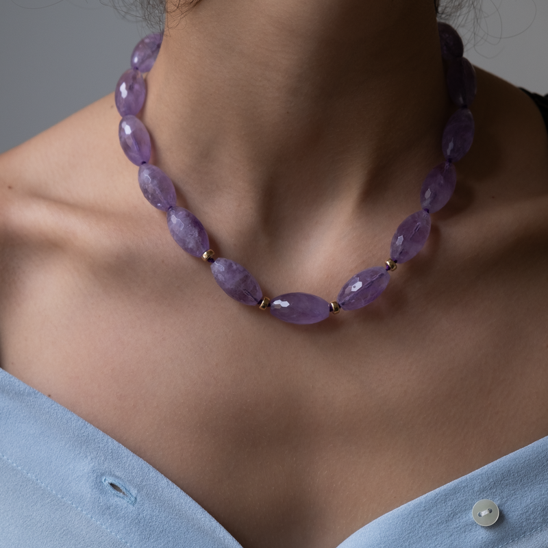 Knotted Amethyst necklace