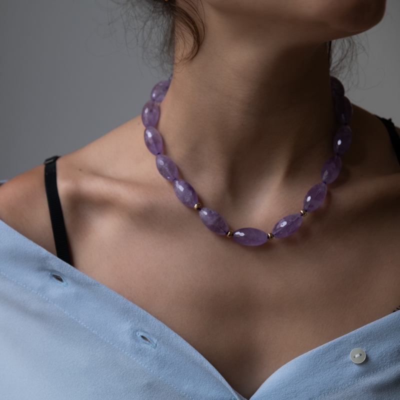 Knotted Amethyst necklace