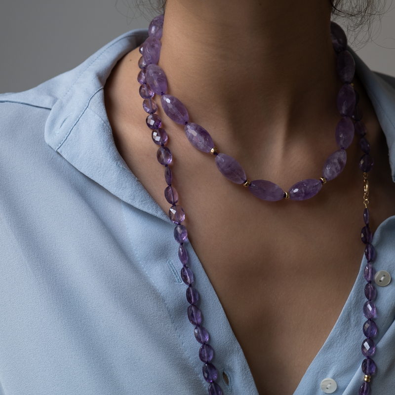 Knotted Amethyst necklace