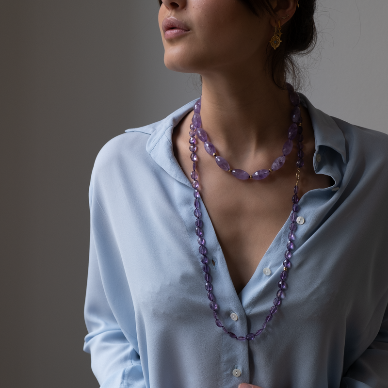 Knotted Amethyst necklace