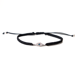 Diamond Evil Eye Macrame Bracelets