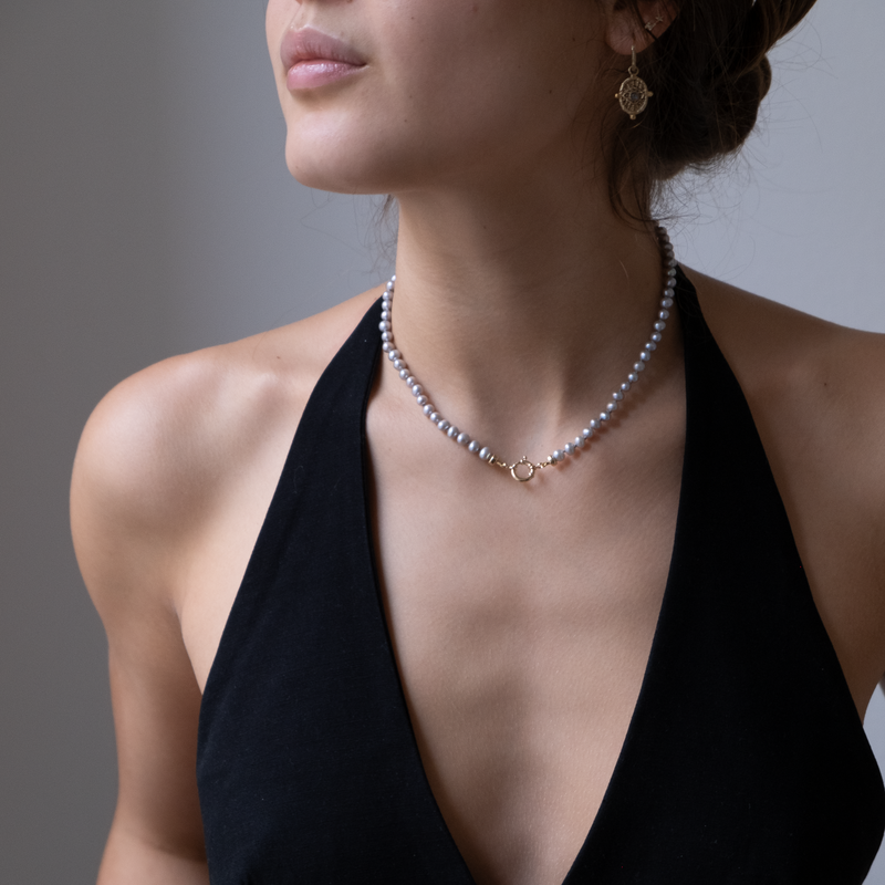 Grey Pearl Necklace