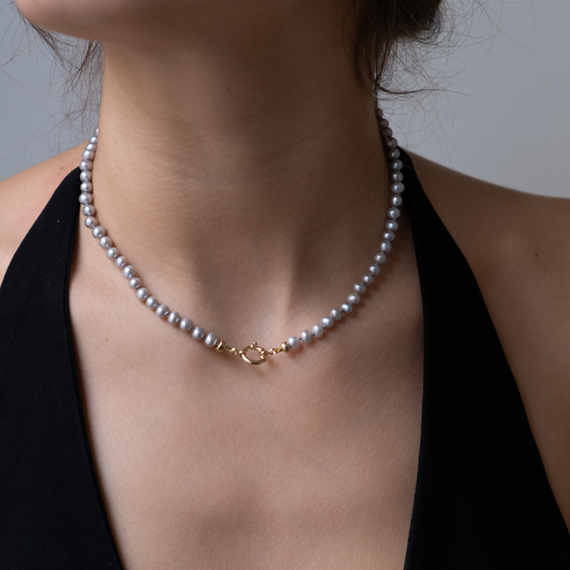 Grey Pearl Necklace