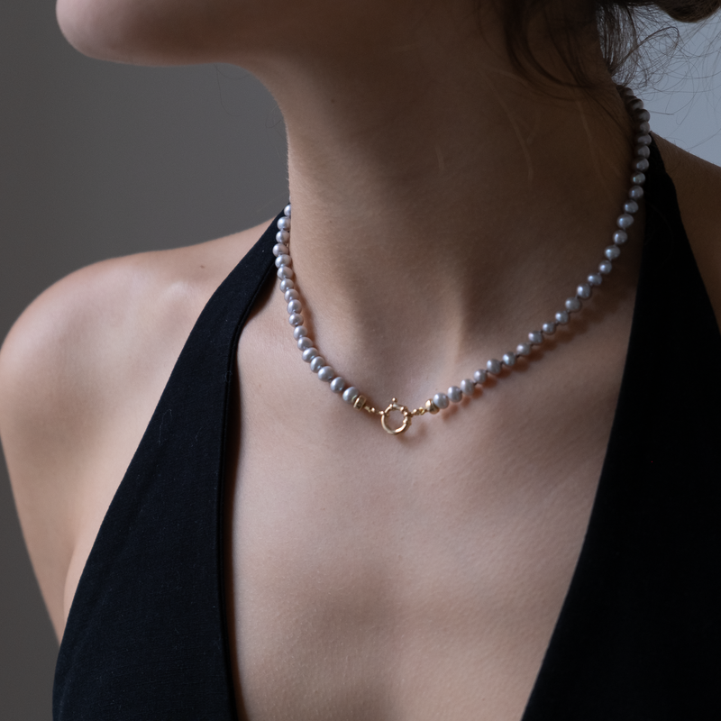 Grey Pearl Necklace