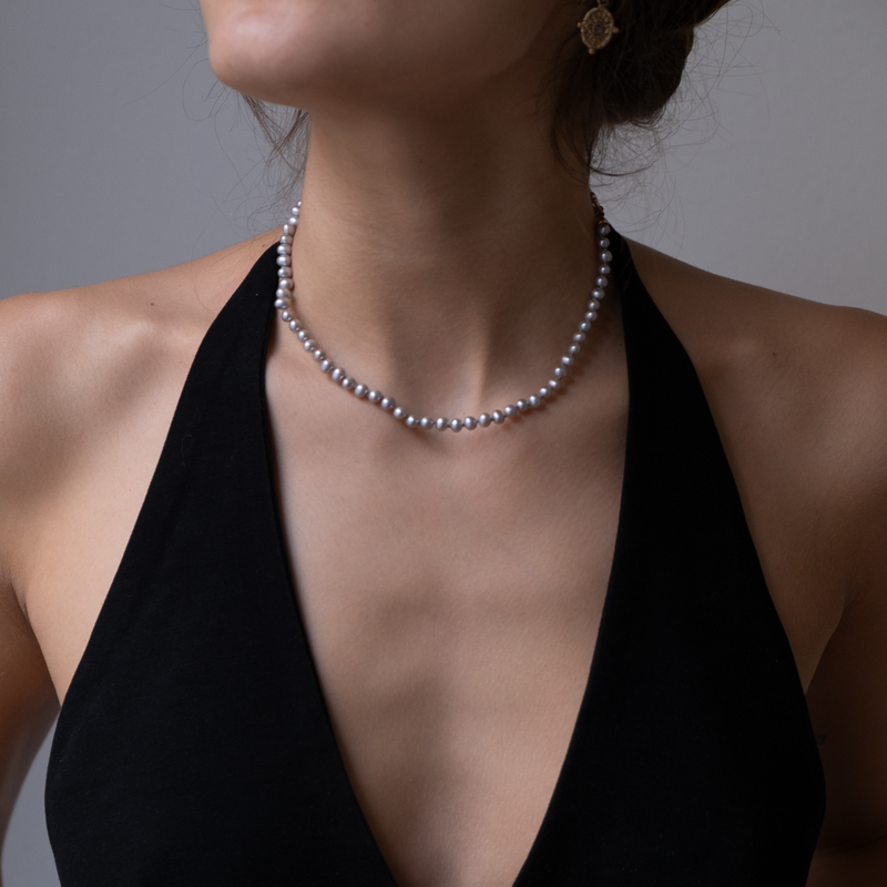 Grey Pearl Necklace