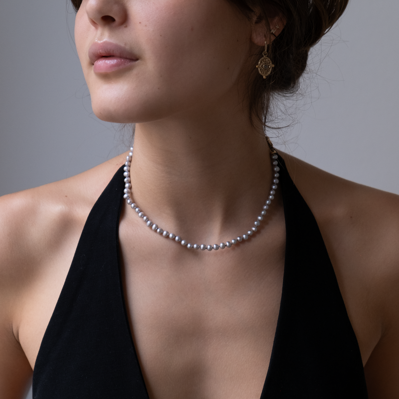 Grey Pearl Necklace