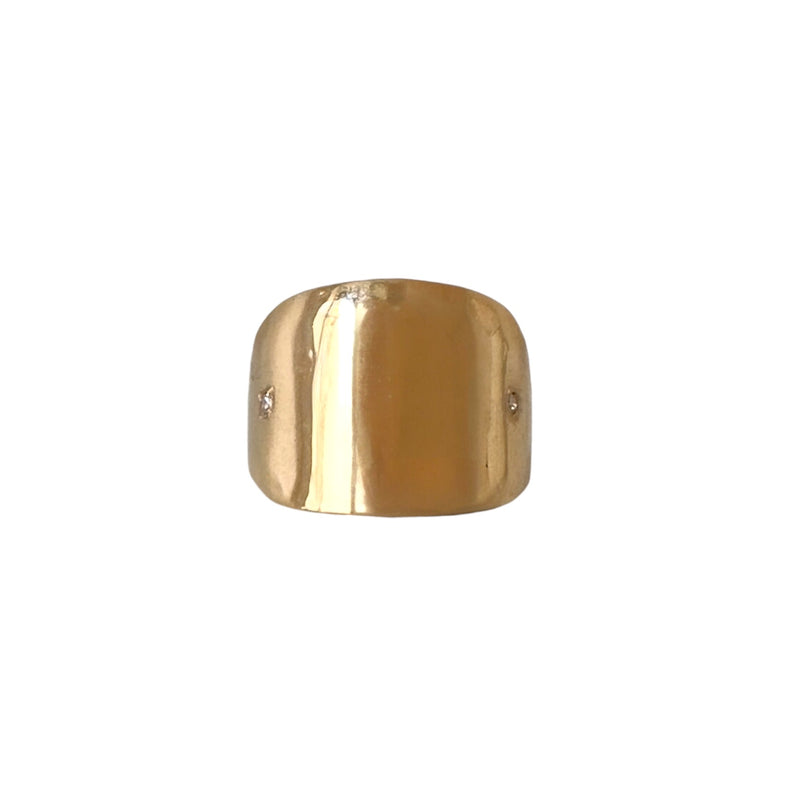 14k Gold Wide Band ring