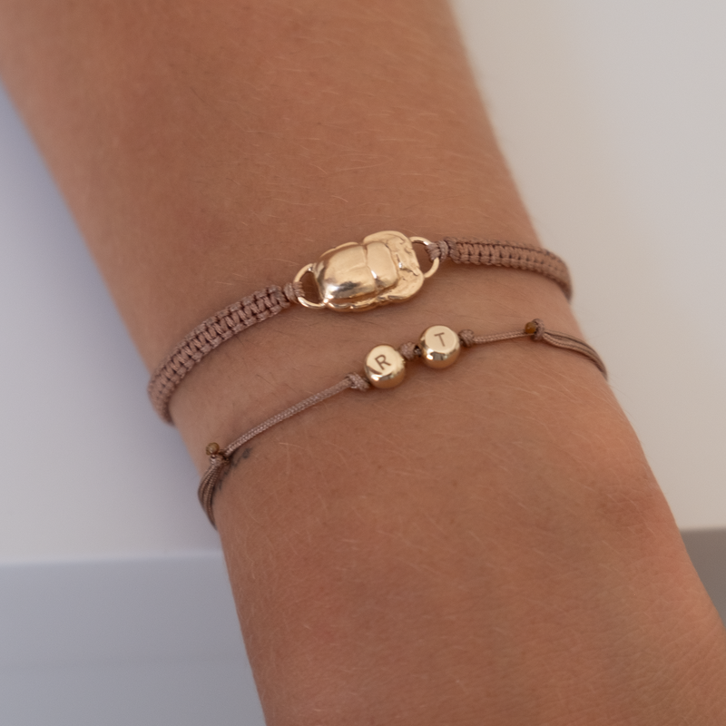 Gold Initial bracelet personalized