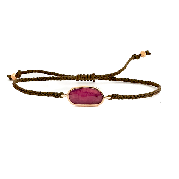 Pink Tourmaline Bracelet 14k Gold