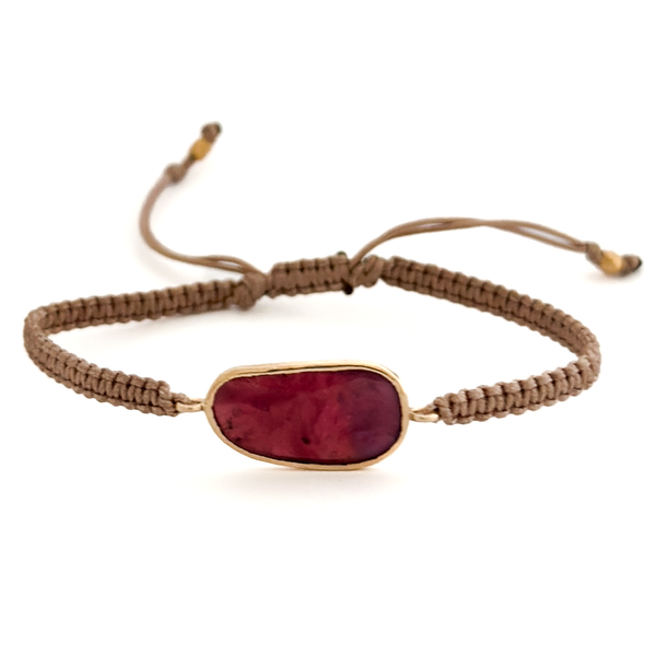 Pink Tourmaline Bracelet 14k Gold Large 4.60ctw