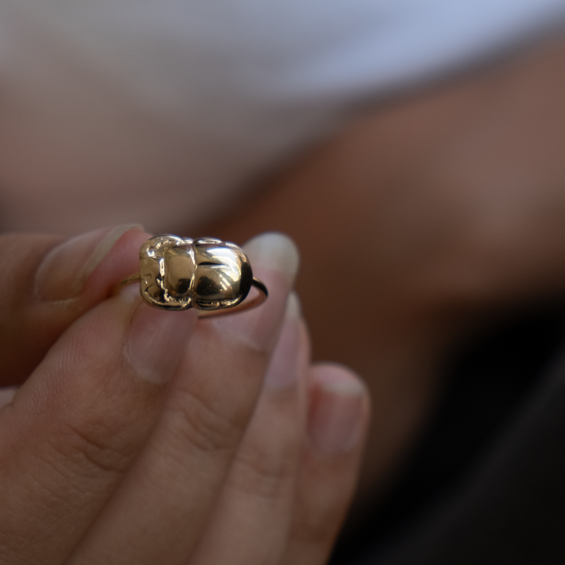 14k gold Scarab Ring