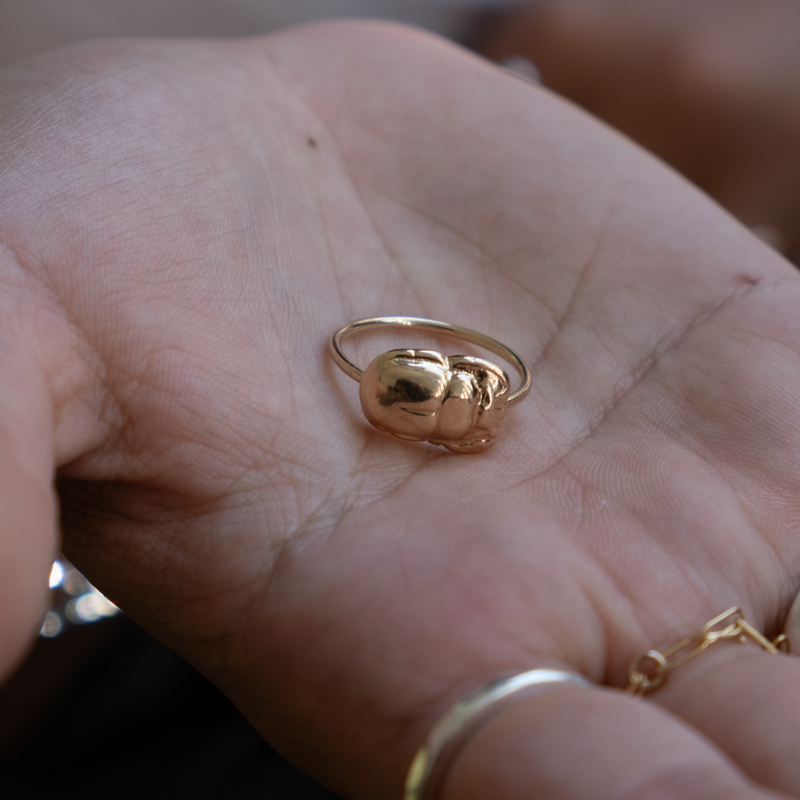 14k gold Scarab Ring