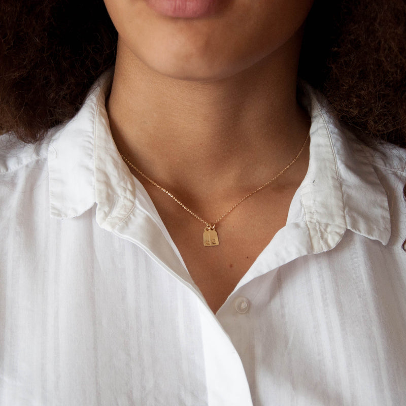 14k Gold and Diamond Initial Necklace – erin gray