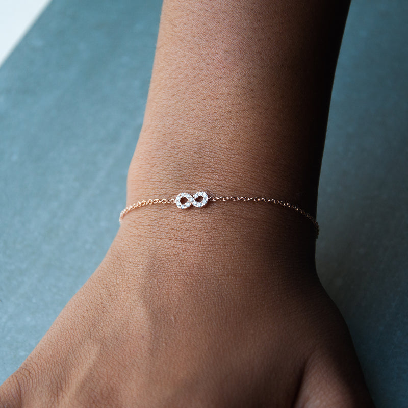 Adjustable Infinity Bracelet with Crystals Offer - LivingSocial