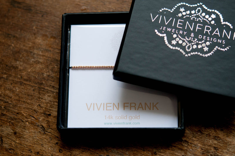Minimalist Ball Necklace in 14k Gold – Vivien Frank Designs